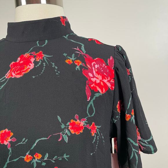 BP • Mock Neck Floral Blouse - Picture 2 of 6